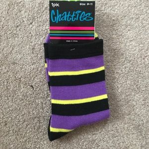 Striped purple socks